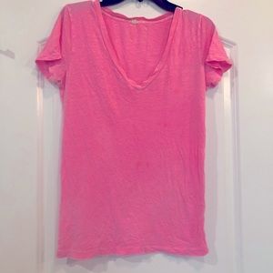 JCrew Relaxed Pink Tee Size Small